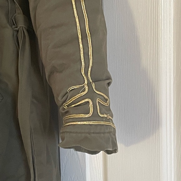 Pinko Faux Fur Army Green Hooded Parka Jacket Coat Eskimo Heavyweight Pennylane - Picture 6 of 11